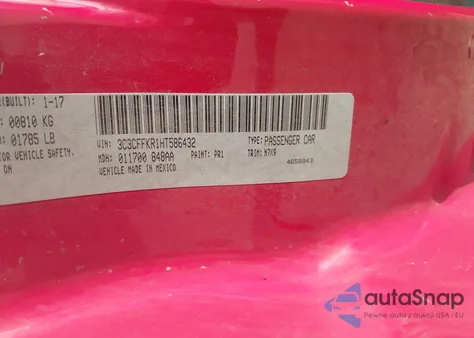 2017 Fiat 500 Pop from USA, damaged, VIN 3C3CFFKR1HT586432